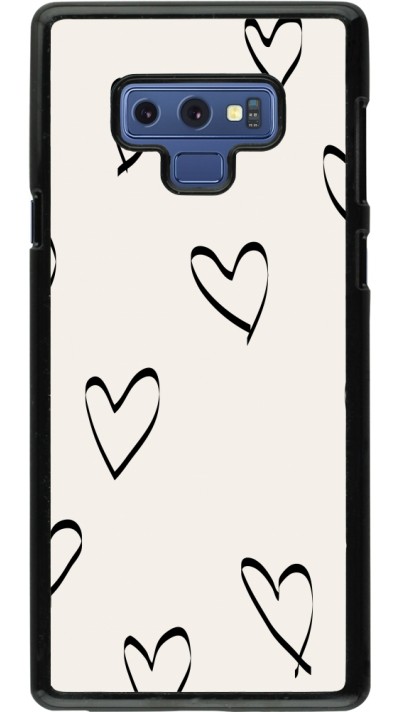 Samsung Galaxy Note9 Case Hülle - Valentine 2023 minimalist hearts