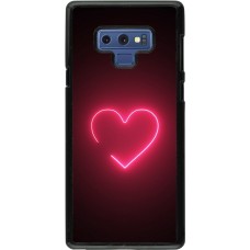 Samsung Galaxy Note9 Case Hülle - Valentine 2023 single neon heart