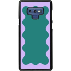 Samsung Galaxy Note9 Case Hülle - Wavy Rectangle Green Purple