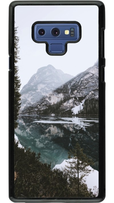 Samsung Galaxy Note9 Case Hülle - Winter 22 snowy mountain and lake