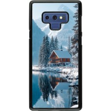 Samsung Galaxy Note9 Case Hülle - Winter 25 Winter house forest day