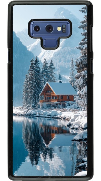 Samsung Galaxy Note9 Case Hülle - Winter 25 Winter house forest day