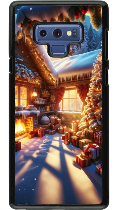 Samsung Galaxy Note9 Case Hülle - Weihnachten Chalet Feerie