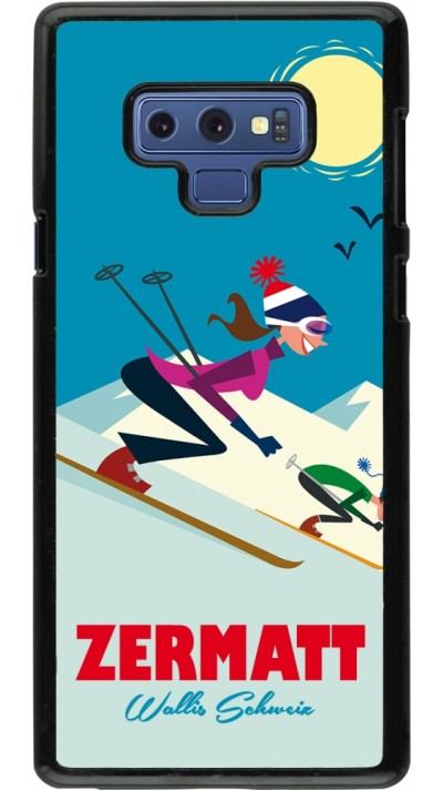 Samsung Galaxy Note9 Case Hülle - Zermatt Ski Downhill