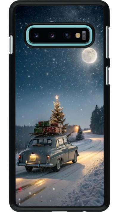Samsung Galaxy S10 Case Hülle - Christmas 25 Car with Tree Xmas