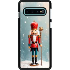 Samsung Galaxy S10 Case Hülle - Christmas 25 Nutcracker Snow