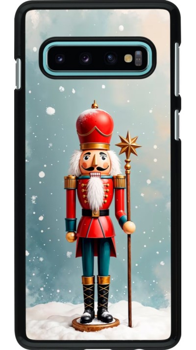 Samsung Galaxy S10 Case Hülle - Christmas 25 Nutcracker Snow