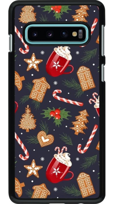 Samsung Galaxy S10 Case Hülle - Christmas 25 Pattern Gingerbread House
