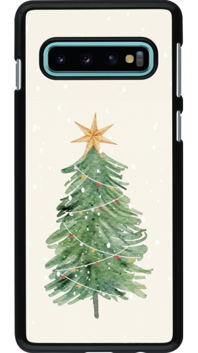 Samsung Galaxy S10 Case Hülle - Christmas 25 Sketch Tree