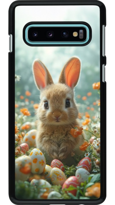 Samsung Galaxy S10 Case Hülle - Easter 2026 Rabbit in the garden