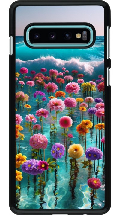 Coque Samsung Galaxy S10 - Flower sea waves