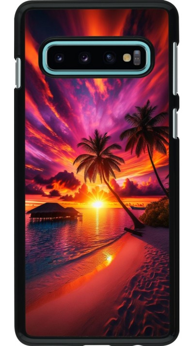Samsung Galaxy S10 Case Hülle - Malediven Abenddämmerung Glückseligkeit