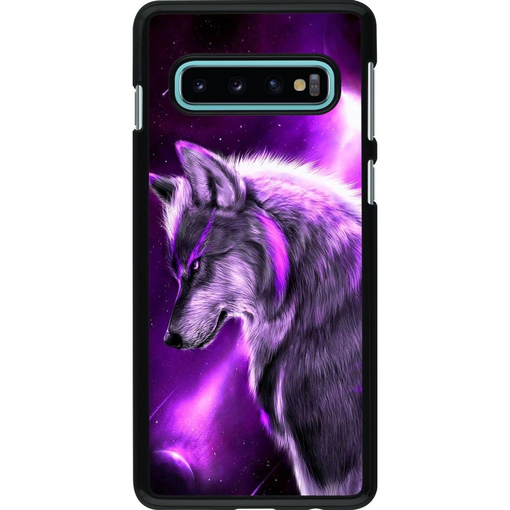 Hülle Samsung Galaxy S10 - Purple Sky Wolf