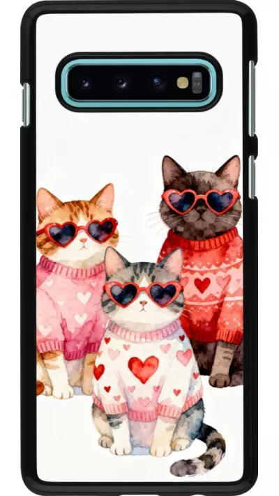 Samsung Galaxy S10 Case Hülle - Saint Valentines Day 26 Cat Love
