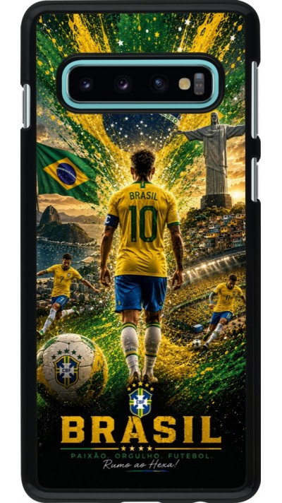 Coque Samsung Galaxy S10 - Football Brésil splash 2026