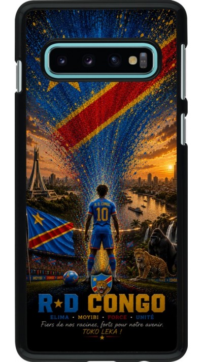 Coque Samsung Galaxy S10 - Football République démocratique du Congo splash 2026