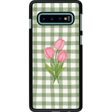 Samsung Galaxy S10 Case Hülle - Green vichy tulips Spring 2026
