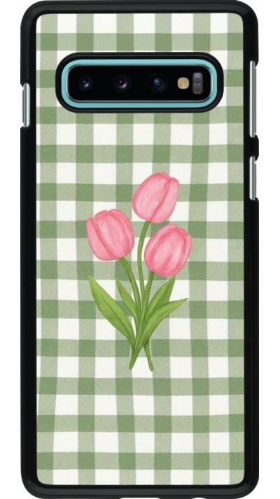 Coque Samsung Galaxy S10 - Green vichy tulips Spring 2026