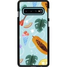 Samsung Galaxy S10 Case Hülle - Summer 2025 Pattern papaya
