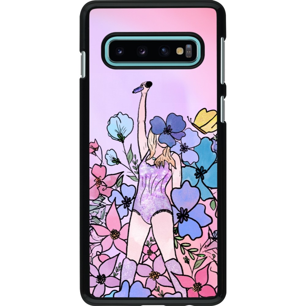 Samsung Galaxy S10 Case Hülle - Taylor Swift Sketch - Pink
