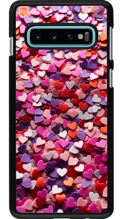 Samsung Galaxy S10 Case Hülle - Valentin 2025 Konfetti