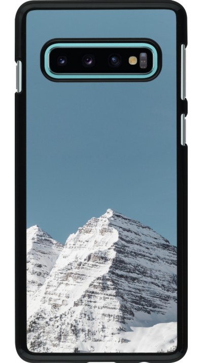 Samsung Galaxy S10 Case Hülle - Winter 22 blue sky mountain