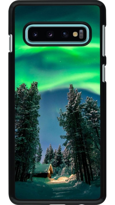 Samsung Galaxy S10 Case Hülle - Winter 22 Northern Lights