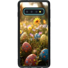 Samsung Galaxy S10 Case Hülle - Silikon schwarz Easter 2026 Decorated eggs