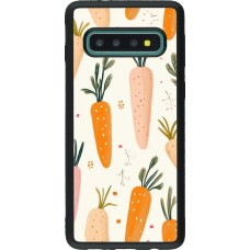 Samsung Galaxy S10 Case Hülle - Silikon schwarz Easter 2026 Illustration carrots