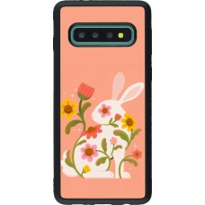 Samsung Galaxy S10 Case Hülle - Silikon schwarz Easter 2026 Rabbit collage