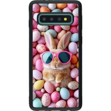 Samsung Galaxy S10 Case Hülle - Silikon schwarz Easter 2026 Rabbit fun