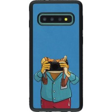 Samsung Galaxy S10 Case Hülle - Silikon schwarz Frog with camera DTMF