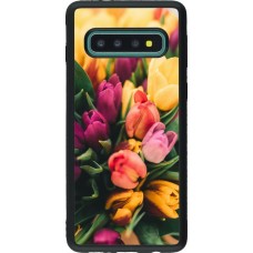 Samsung Galaxy S10 Case Hülle - Silikon schwarz Bouquet of tulips Spring 2026