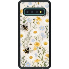 Samsung Galaxy S10 Case Hülle - Silikon schwarz Pattern bees Spring 2026