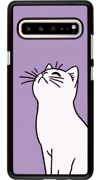 Samsung Galaxy S10 5G Case Hülle - Chat auf lila Hintergrund