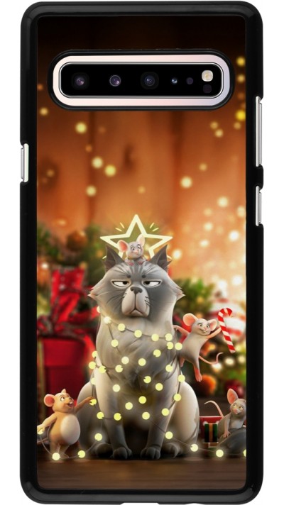 Samsung Galaxy S10 5G Case Hülle - Christmas 25 Xmas Cat