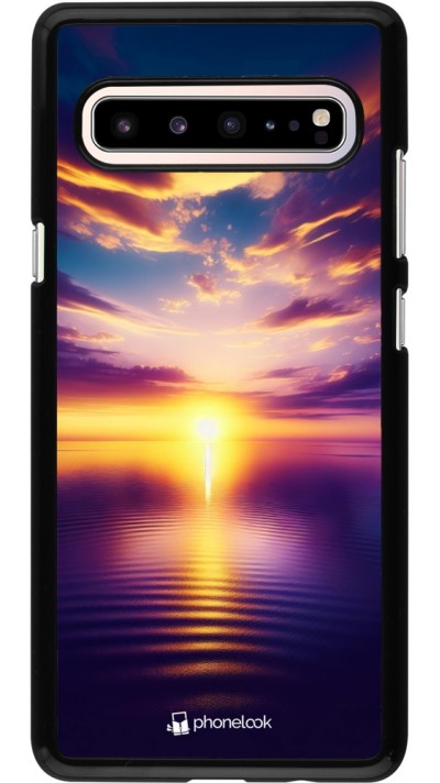 Samsung Galaxy S10 5G Case Hülle - Sonnenuntergang gelb violett