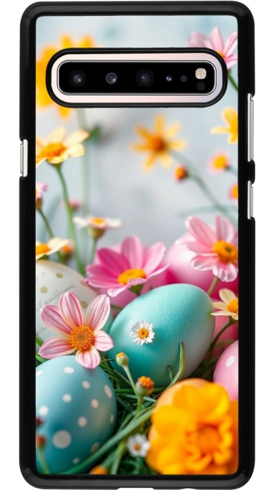 Samsung Galaxy S10 5G Case Hülle - Easter 2026 Eggs with flowers