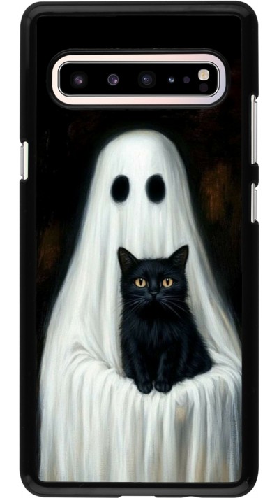 Samsung Galaxy S10 5G Case Hülle - Halloween 2025 Ghost with black cat