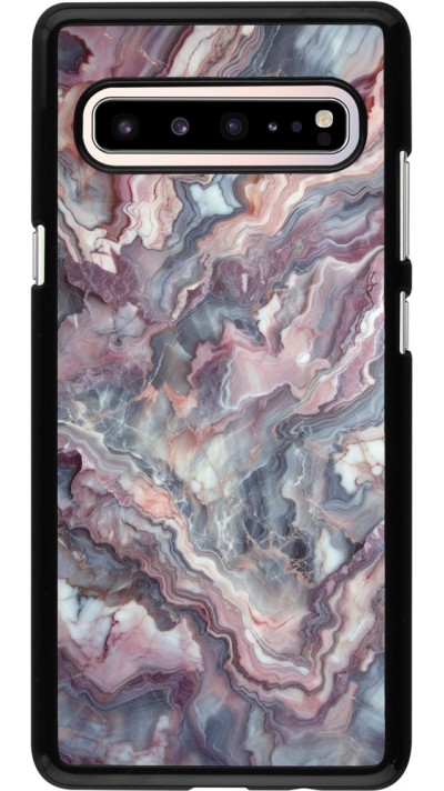 Samsung Galaxy S10 5G Case Hülle - Violetter silberner Marmor