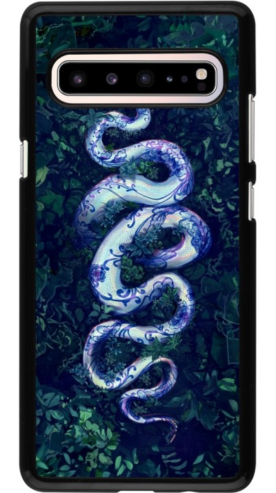 Samsung Galaxy S10 5G Case Hülle - Snake Blue Anaconda