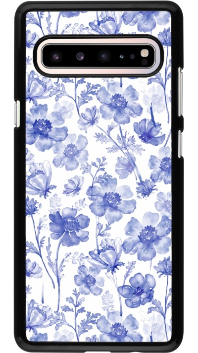Samsung Galaxy S10 5G Case Hülle - Spring 23 watercolor blue flowers