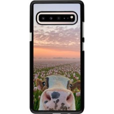 Samsung Galaxy S10 5G Case Hülle - Cow with tulips 2026