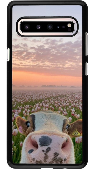 Samsung Galaxy S10 5G Case Hülle - Cow with tulips 2026