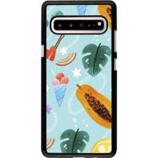Samsung Galaxy S10 5G Case Hülle - Summer 2025 Pattern papaya