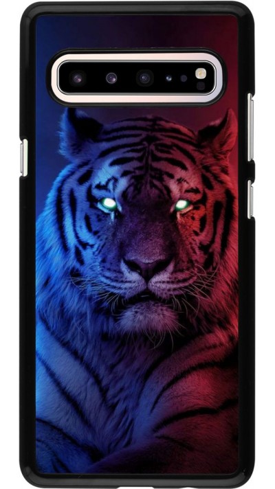 Coque Samsung Galaxy S10 5G - Tiger Blue Red Coque Samsung Galaxy S10 5G - Tiger Blue Red