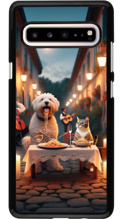 Samsung Galaxy S10 5G Case Hülle - Valentin 2024 Hund & Katze Kerzenlicht