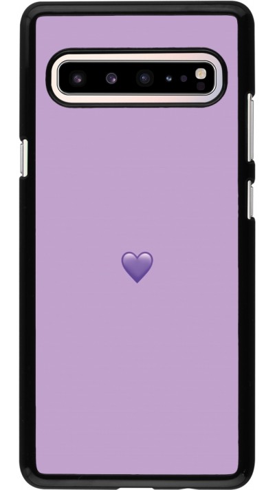 Samsung Galaxy S10 5G Case Hülle - Valentine 2023 purpule single heart