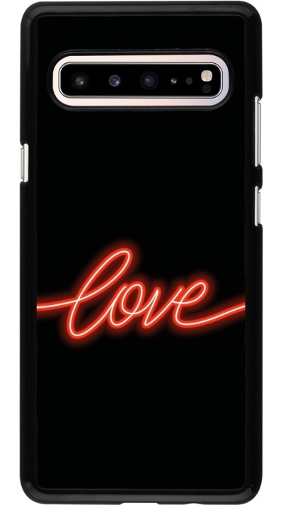 Samsung Galaxy S10 5G Case Hülle - Valentine 2023 neon love