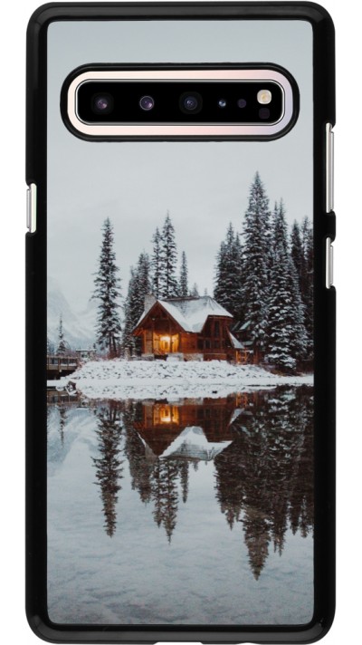 Samsung Galaxy S10 5G Case Hülle - Winter 25 Winter house forest afternoon